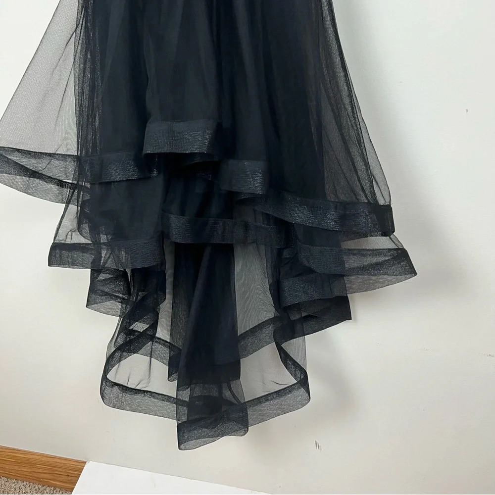 Vintage Y2K City Triangles Sheer Mesh Whimsigoth Edgy Black Dress Goth Witchy 6 - Picture 6 of 15